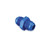 Big End 12615 Fitting, -6 AN Male Union, Aluminum, Blue Anodized, Each Big End 12615 Fitting, -6 AN Male Union, Aluminum, Blue Anodized, Each