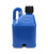 Flo-Fast FLF50102 Utility Jug, Stackable, 5 gal, 11 x 11-1/4 x 18-1/2 in Tall, O-Ring Seal Cap, Petcock Vent, Square, Plastic, Blue, Each