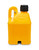 Flo-Fast FLF50104 Utility Jug, Stackable, 5 gal, 11 x 11-1/4 x 18-1/2 in Tall, O-Ring Seal Cap, Petcock Vent, Square, Plastic, Yellow, Each