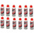 Geddex 111B12 Wheelie Bar Marker, Wheels Up, Chalk, Orange, 3 oz Bottle / Applicator, Set of 12