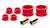Prothane 14-706 Rack and Pinion Bushing, Polyurethane, Red, Nissan 350Z 2003-09, Kit