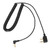 Rugged Radios CC-KEN-LSO Headset Cable, 2 Pin, Spiral Cord, Listen Only, Rugged Handheld Radio, Each