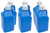 Scribner 2000B-CASE Utility Jug, 5 gal, 9-1/2 x 9-1/2 x 21-3/4 in Tall, Gasket Seal Cap, Flip-Up Vent, Square, Plastic, Blue, Set of 6