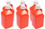 Scribner 2000O-CASE Utility Jug, 5 gal, 9-1/2 x 9-1/2 x 21-3/4 in Tall, Gasket Seal Cap, Flip-Up Vent, Square, Plastic, Orange, Set of 6