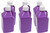 Scribner 2000P-CASE Utility Jug, 5 gal, 9-1/2 x 9-1/2 x 21-3/4 in Tall, Gasket Seal Cap, Flip-Up Vent, Square, Plastic, Purple, Set of 6