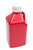 Scribner 2000R Utility Jug, 5 gal, 9-1/2 x 9-1/2 x 21-3/4 in Tall, Gasket Seal Cap, Flip-Up Vent, Square, Plastic, Red, Each