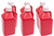 Scribner 2000R-CASE Utility Jug, 5 gal, 9-1/2 x 9-1/2 x 21-3/4 in Tall, Gasket Seal Cap, Flip-Up Vent, Square, Plastic, Red, Set of 6