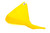 Scribner 6115Y Funnel, 14 in D-Shape, 45 Degree, Plastic, Yellow, Each