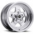 Vision Wheel 521H5461P-19 Wheel, Nitro, 15 x 4 in, 1.750 in Backspace, 5 x 4.75 in Bolt Pattern, Aluminum, Polished, Each