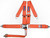 RJS Safety 1127805 Harness, 5 Point, Latch and Link, SFI 16.1, Pull Down Adjust, Bolt-On / Wrap Around, Individual Harness, Orange, Kit