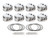 Race Tec Pistons 1000114 Piston, AutoTec, Forged, Flat Top, 4.030 in Bore, 1.5 x 1.5 x 3.0 mm Ring Grooves, Minus 5.00 cc, Coated Skirt, Small Block Chevy, Set of 8