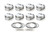 Race Tec Pistons 1000192 Piston, AutoTec, Forged, Flat Top, 4.155 in Bore, 1.5 x 1.5 x 3.0 mm Ring Grooves, Minus 5.00 cc, Coated Skirt, Small Block Chevy, Set of 8