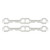 Mr. Gasket 7404G Exhaust Manifold / Header Gasket, 1.400 x 1.400 in D Port, Multi-Layered Aluminum, GM LT-Series 1992-97, Pair