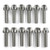 Proform 66824 Header Bolt, Locking, 3/8-16 in Thread, 1 in Long, Hex Head, Steel, Nickel Plated, Set of 12