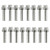 Proform 66825 Header Bolt, Locking, 3/8-16 in Thread, 1 in Long, Hex Head, Steel, Nickel Plated, Set of 16