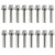 Proform 66826 Header Bolt, Locking, 8 mm x 1.5 Thread, 1.181 in Long, Hex Head, Steel, Nickel Plated, Set of 16