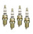 Accel 0416S-4 Spark Plug, Shorty, 14 mm Thread, 0.750 in. Reach, Gasket Seat, Resistor, Set of 4