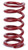 Eibach 0700.250.0400 Coil Spring, Coil-Over, 2.5 in. ID, 7 in. Length, 400 lb/in Spring Rate, Steel, Red Powder Coat, Each