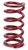 Eibach 0700.250.0650 Coil Spring, Coil-Over, 2.5 in. ID, 7 in. Length, 650 lb/in Spring Rate, Steel, Red Powder Coat, Each