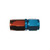 Big End Performance 12400 -04 AN to Hose End, Straight, Aluminum. Blue/Red Anodized