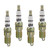 Accel 0526-4 Spark Plug, 14 mm Thread, 0.708 in. Reach, Tapered Seat, Resistor, Set of 4