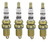 Accel 0786-4 Spark Plug, 14 mm Thread, 0.750 in. Reach, Gasket Seat, Resistor, Set of 4
