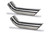 Pypes Performance Exhaust EVT61 Exhaust Tip, Hockey Stick Tips, Short, Slip-On, 3 in. Inlet, 3 in. Round Outlet, 13-1/2 in. Long, Single Wall, Cut Edge, Angled Cut, Stainless, Polished, Pair