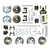 Right Stuff Detailing FSC554DCC Brake System, Disc Conversion, Front / Rear, 1 Piston Caliper, 11.00 in. Solid Rotors, Offset Hat, Iron, Natural, Chevy Fullsize Car 1955-57, Kit