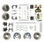 Right Stuff Detailing FSC654DCC Brake System, Disc Conversion, Front, 1 Piston Caliper, 11.00 in. Solid Rotors, Offset Hat, Iron, Natural, GM A-Body / B-Body 1965-68, Kit