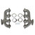 Hooker 8505HKR Exhaust Manifold, BlackHeart, Rear Dump, 2-1/2 in. Outlet, Cast Iron, Natural, GM LS-Series, Pair
