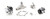 March Performance P545 Pulley Kit, 6-Rib Serpentine, Aluminum, Clear Powdercoated, Oldsmobile V8, Kit