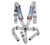 NRG Innovation SBH-B6PCSL Harness, 5 point, Camlock, SFI 16.1, Bolt-In / Wrap Around, 3 in. Straps, Pull Down Adjust, Individual Harness, Silver, Kit