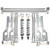 QA1 R270-110 Suspension Handling Kit, 4-Link System, Double Adjustable, 110 lb/in Spring Rate, Brackets / Crossmember / Hardware / Shocks / Springs / Trailing Arms Included, Steel, Natural, Kit