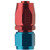 Fragola 220106 -06 AN to Hose End, Straight, Aluminum. Red/Blue Anodized, 2000 Pro Series