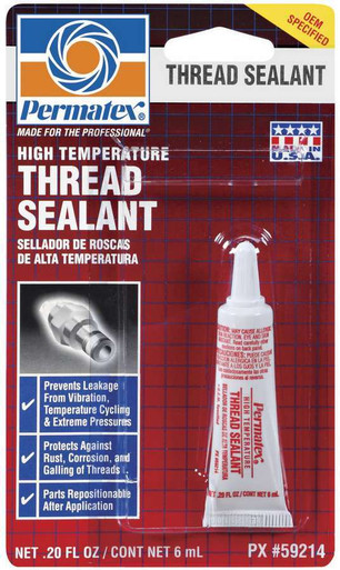 Permatex 59214 Thread Sealer, High Temperature Thread Sealant, PT