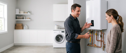 Condensing Tankless Gas Water Heater (Mid-Size Home)
