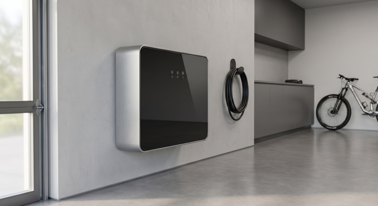 Wall-mounted home battery and inverter