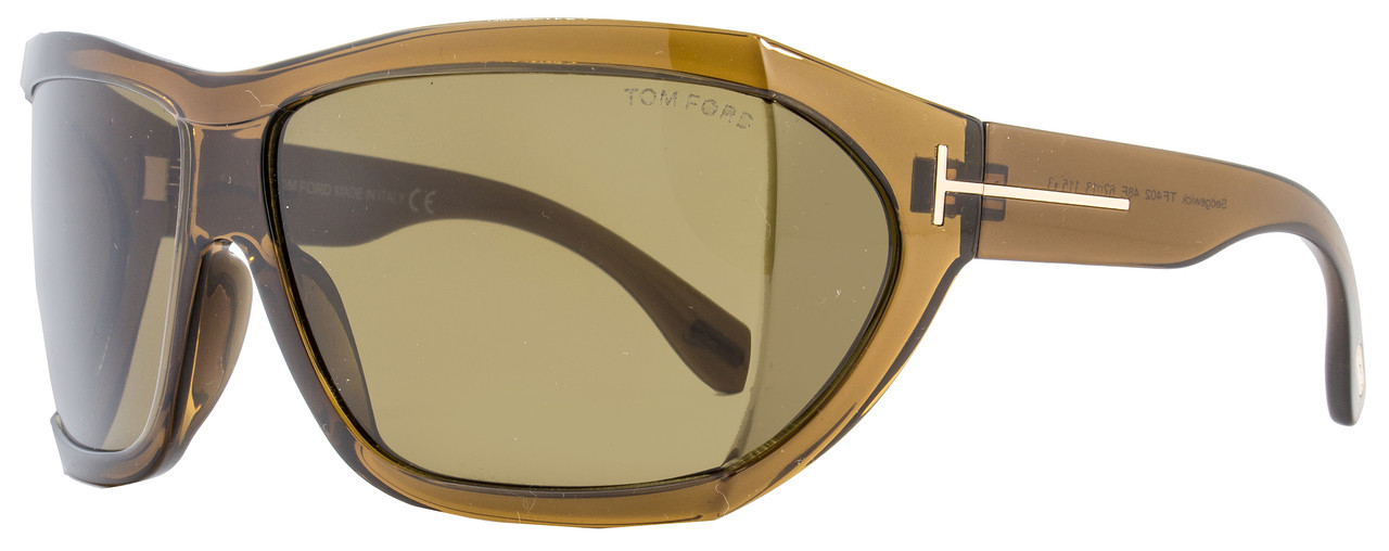 Tom Ford Wrap Sunglasses TF402 Sedgewick 48E Transparent Brown FT0402