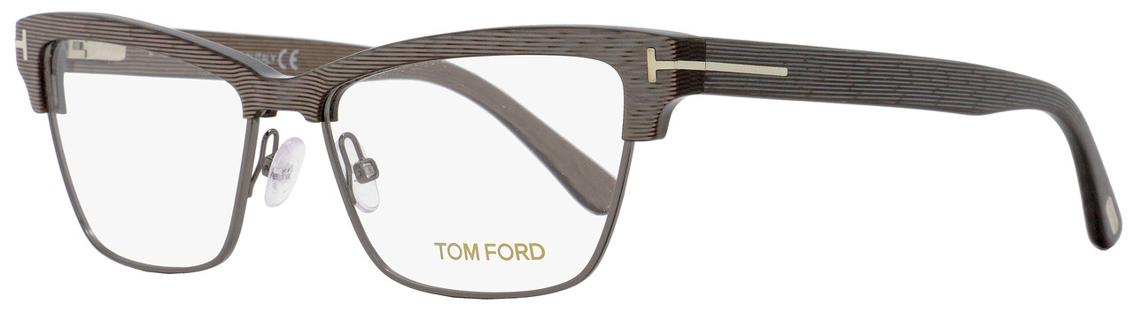 Tom Ford Rectangular Eyeglasses TF5364 020 Size: 53mm Chalkstripe  Gray/Palladium FT5364