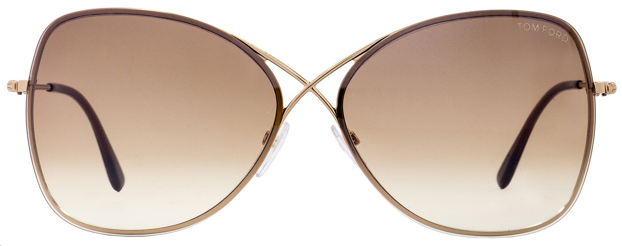 TOM FORD Metal Square Sunglasses in Shiny Rose Gold