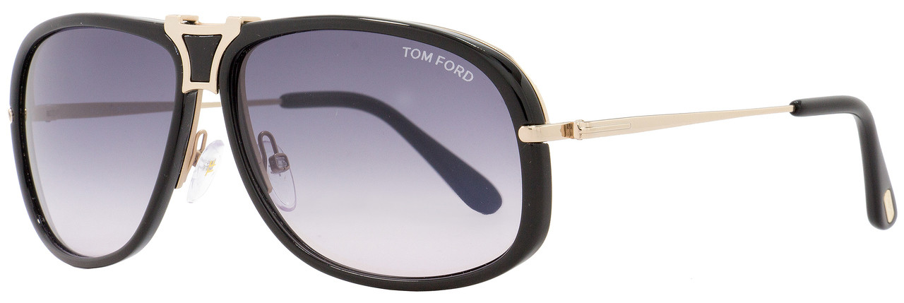 Tom Ford Rectangular Sunglasses TF286 Robbie 01B Black