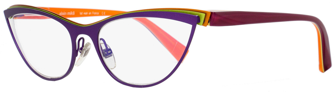 Alain Mikli Cateye Eyeglasses A02003 M0JH Size: 56mm Purple/Green/Orange  2003