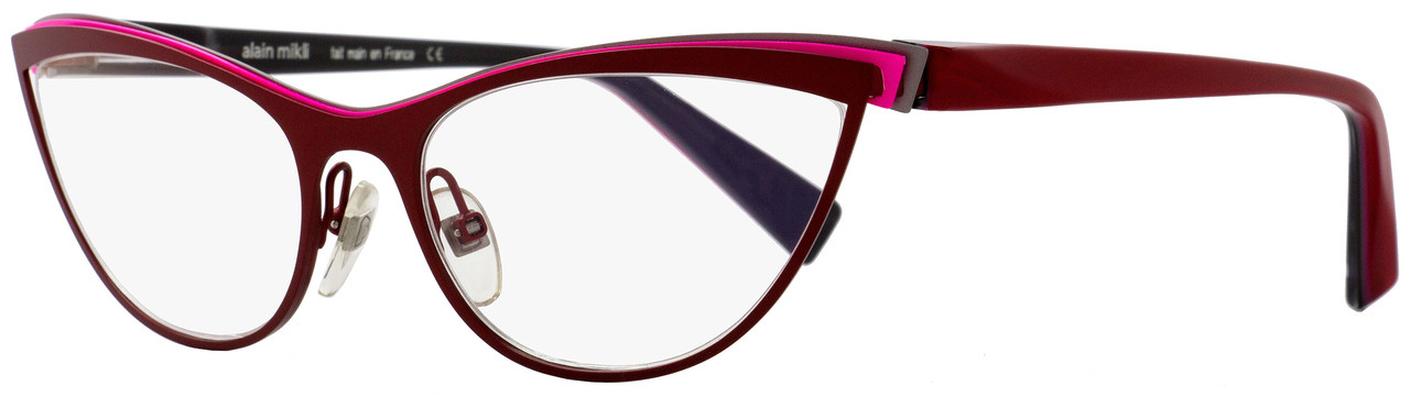 Alain Mikli Cateye Eyeglasses A02003 M0JX Size: 56mm Red/Pink/Gray 2003