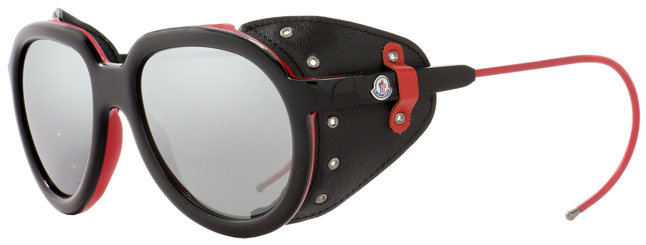 Moncler Oval Sunglasses ML0003 Altitude 05C Black/Red 0003