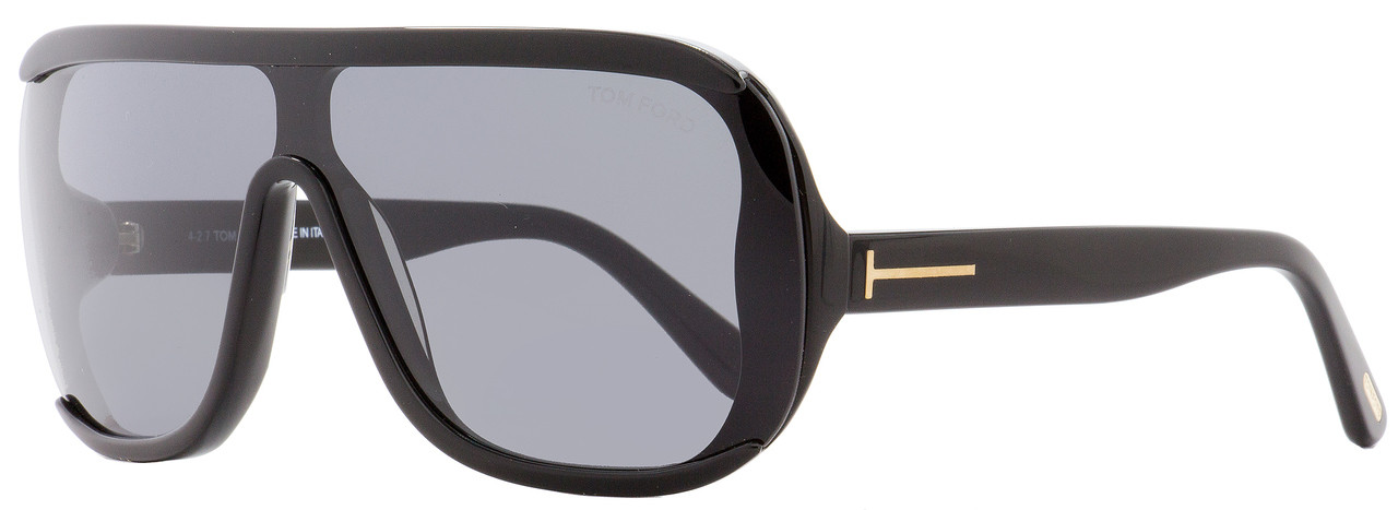 Tom Ford Shield Sunglasses TF559 Porfirio-02 01A Shiny Black