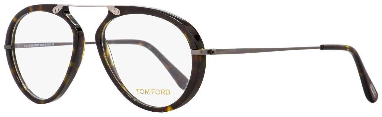 Tom Ford Oval Eyeglasses TF5346 052 Havana/Dark Ruthenium 53mm FT5346