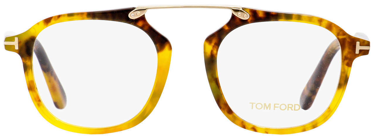 Tom Ford Square Eyeglasses TF5495 055 Vintage Havana 48mm FT5495