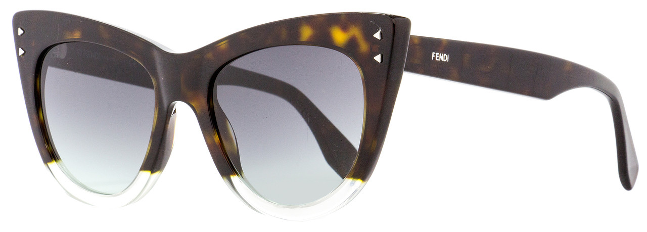 Fendi Cateye Sunglasses FF0238S PHWIB Dark Havana/Clear 52mm 238