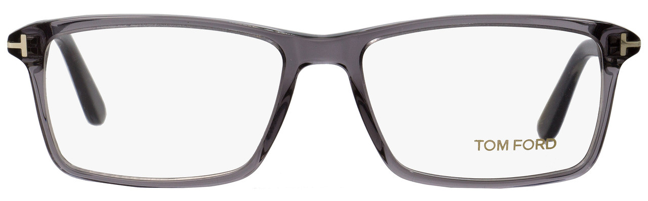 Tom Ford Rectangular Eyeglasses TF5408 020 Transparent Gray/Horn 56mm FT5408