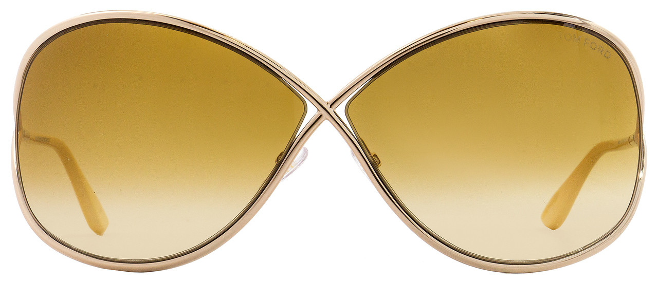 Tom Ford Butterfly Sunglasses TF130 Miranda 28F Gold/Ivory 68mm FT0130